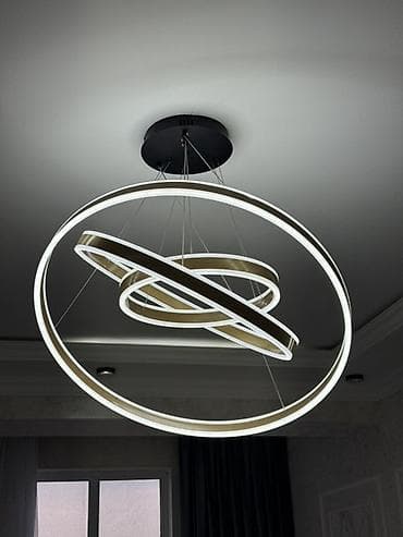 Ev saatları: Led Çılçıraq, 1 lampa, Metal — 3