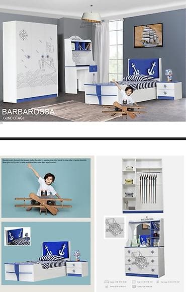 BARBAROSSA Gənc Otağı Dəsti – dəniz mövzulu dizayn Fabrik istehsalı