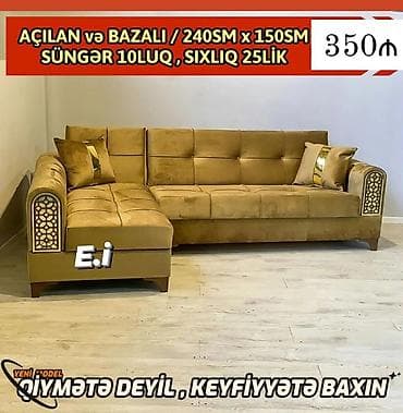 Divanlar: Künc divan, Yeni, Açılan, Bazalı, Parça, Şəhərdaxili pulsuz çatdırılma — 4
