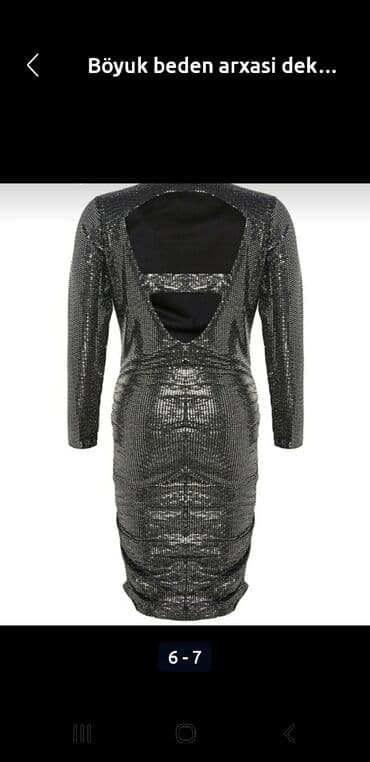 вечерние платья для полных: Вечернее платье, Миди, H&M, 3XL — 6