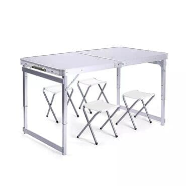 stol və stul dəstləri: Oturacaqlari parçali 🔹️Piknik stolu ve stullari 🔹️4 eded oturacaq ve — 1