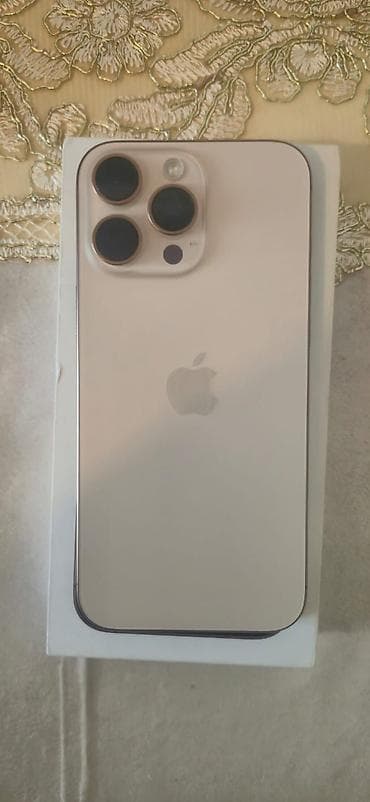 təcili iphone: IPhone 16 Pro Max, 256 GB, Desert Titanium, Sənədlərlə — 1