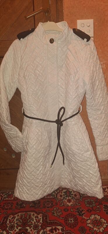 утепленные женские леггинсы: Пальто, L, цвет - Белый — 2