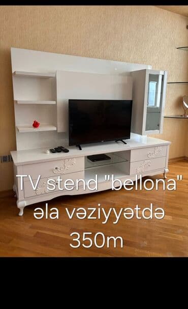 Düz TV altlığı, Polkalı, Şüşəli lalafo.az -da Düz TV altlığı, Polkalı, Şüşəli