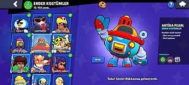 oyun alanı: Brawl Stars oyun hesabı. Hesabın ekran görüntülərinə əsasən aşağıdakı — 2