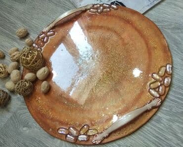 Çaydanlar və qəhvədanlar: Yeni el isi podnos. Epoksi islemeli. Umumi diametri 39sm. Toy nisan — 1