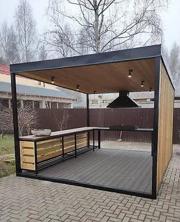 Metal-karkaslı həyət/pergola pavilyonları – fərdi layihə ilə Məhsulun