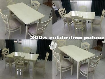 qedim samovar satisi: Mətbəx üçün, Yeni, Açılmayan, Dördbucaq masa, 4 stul — 1