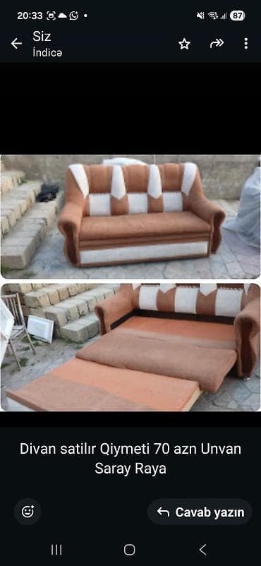 divan satılır: Di̇van-kravat, Açılan, Çatdırılma yoxdur — 1