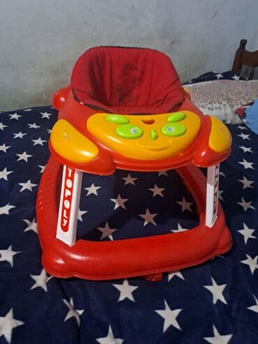 yastiq uzu: Uşaq gəzdirəni (baby walker) – Topoly brendi - Parlaq qırmızı korpus — 1