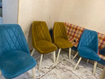 metbex stollari ve stullari: Açılan, Dördbucaq masa, 6 stul — 2