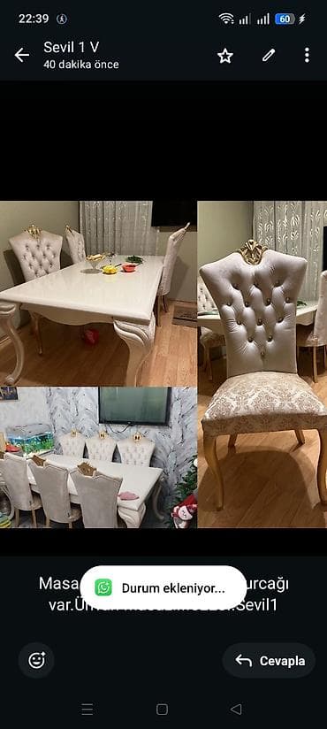 stull: Masa dəsti satılır 300₼. 6 oturcağı var.Ünvan Masazır. 5223. Sevil1 — 1