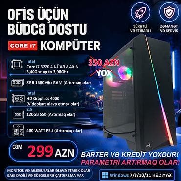 diz usdu komputer: BÜTÜN BÖLGƏLƏRƏ ÇATDIRILMA VAR! ⭐Tək Sistem Bloku 350 yox 299 AZN — 1