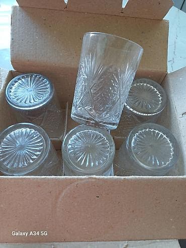 Stəkanlar, Şüşə, 6 ədədli dəst