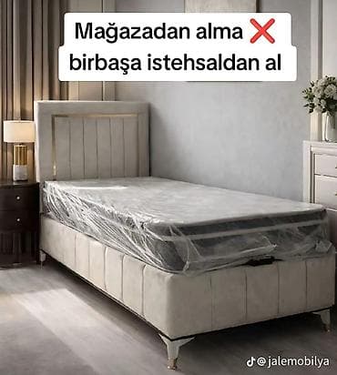 matras: Tək nəfərlik yumşaq başlıqlı çarpayı və ortopedik döşək dəsti - Ölçü — 1