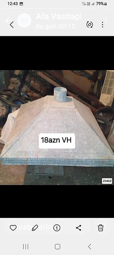 Soyuducu avadanlığı: Metal tüstü-kollektoru/çıxarıcı başlıq. - Material: sinklənmiş metal — 1