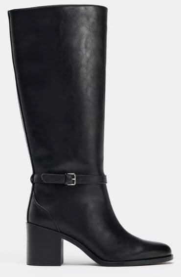 sapaşkiler: Çəkmə, Zara, Ölçü: 37, rəng - Qara, Yeni — 2