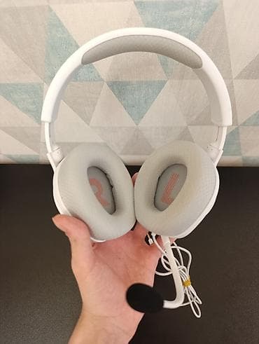 oyun kompüter: JBL quantum 100M2 simli oyun qulaqlığı – ağ rəng - Over-ear dizayn — 5