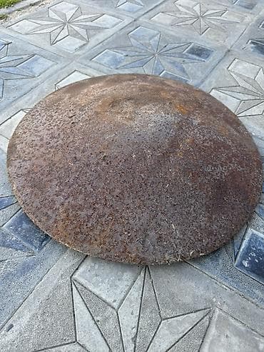 manqal sac: Metall qazan/qovurma sacı - Material: qalın poladdan hazırlanmış — 2