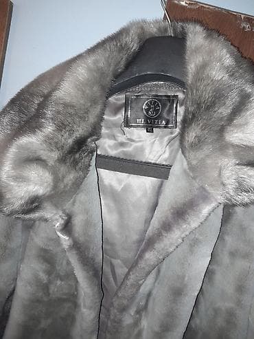 Шубы: Шуба, 2XL, 4XL, цвет - Серый — 3