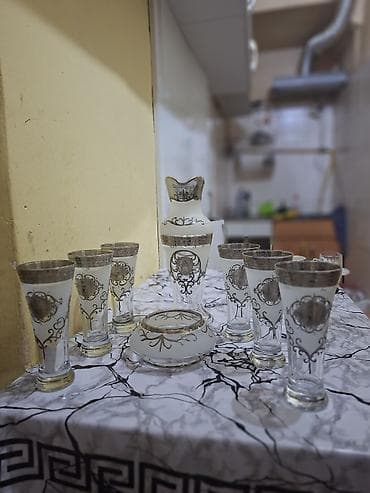 icki: Original Versace qedehler - Tərkib: 1 ədəd karaf/qrafın, 6 ədəd — 2