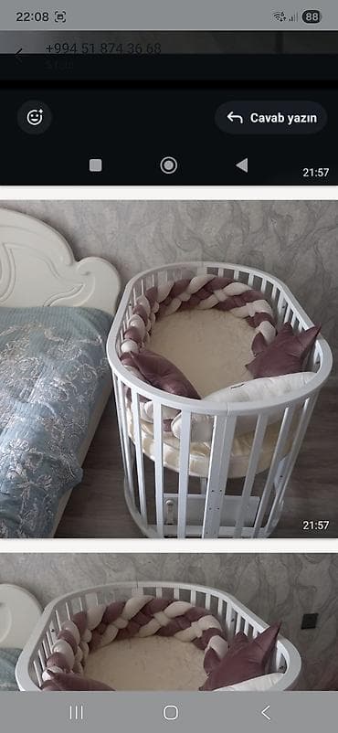 ucuz qaz peci: Oğlan və qız üçün, Yumru, Beşik, Dəst ilə, Matras ilə, Yellənmə mexanizm ilə — 4