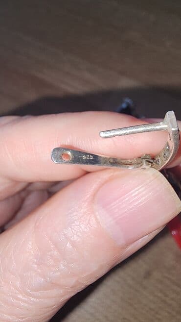 xari bulbul yaxa sancagi: Gumus komplekt (dest)sirga ve uzuk proba 925 Hindistandan alinmisdir — 4