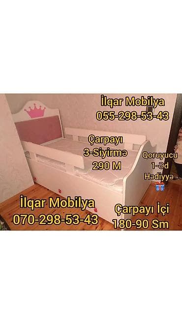 ucuz krafat: Oğlan üçün, Yeni, Çarpayı, Bazasız, Matrassız, Siyirməsiz — 3