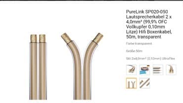 kabel 4 mm: Акустический кабель Sentivus (Германия) 2х4мм Референс класс.Кабель — 3