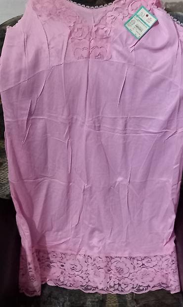 Aksesuarlar: Qadın gecə kombinezonları – krujeva detallı - Model: Dizə qədər — 3