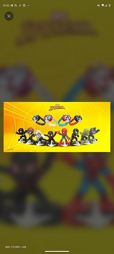 kinder mario: Məhsul: Kinder Joy – Marvel Spider‑Man seriyası • Tematik dizayn — 3