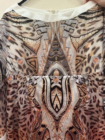 женская шифоновая блуза: Повседневное платье, Миди, M — 3