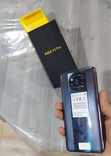 macbook pro: Poco X3 Pro, 256 GB, rəng - Qara, Barmaq izi — 3