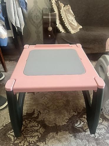 Uşaq üçün çoxfunksiyalı yemək və fəaliyyət kreslosu-seti - 3-də-1 — 5