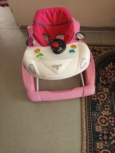 tibbi kalpak: Uşaq gəzdirəci – avtomobil dizaynlı, çəhrayı rəng Xüsusiyyətlər: - — 3