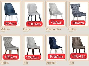 65 Azndan baslayan stullar Fabrik istehsalı mebellərin topdan