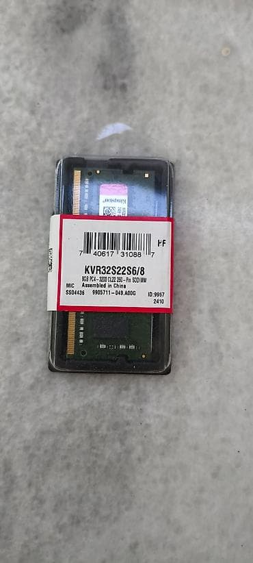 Kingston ValueRAM laptop yaddaşı - Model: KVR32S22S6/8 - Tutum: 8 GB