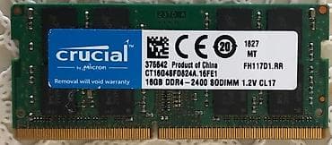 Crucial by Micron notebook RAM modulu - Model: CT16G4SFD824A.16FE1 -