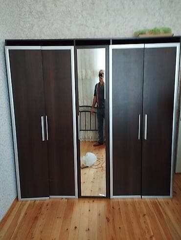 balta: Beş qapılı şkaf-garderob - Material: laminat/LDSP, tünd qəhvəyi rəng — 3