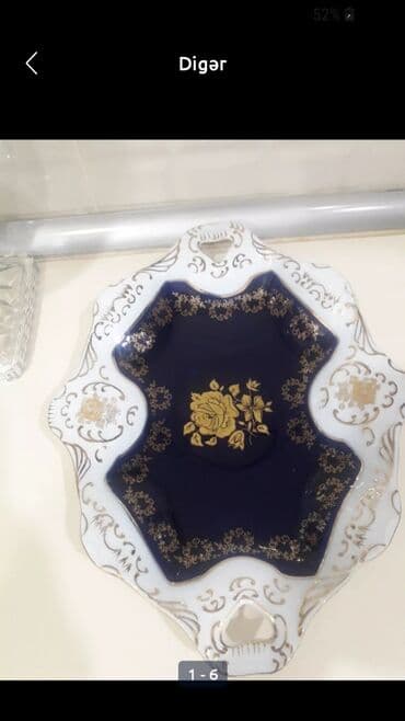 sine sekilleri: Zərif dekorativ porselen sinı - Material: parlaq porselen - Rənglər — 3