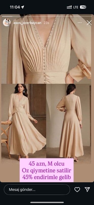 tikdirmek ucun don modeli: Gündəlik don, Maksi, Asos, M — 1