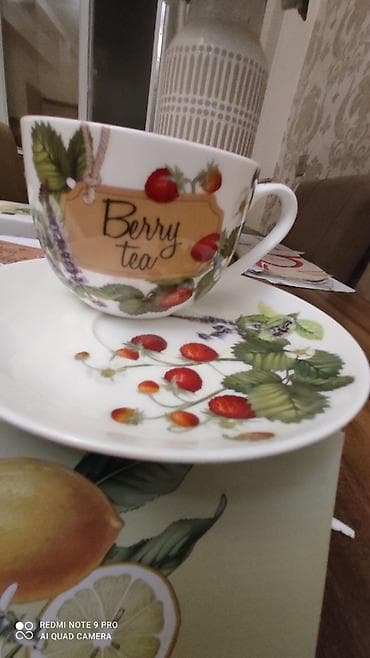 Çay dəsti, rəng - Ağ, Keramika, 6 nəfərlik
