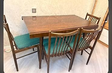 Qonaq otağı üçün, İşlənmiş, Kvadrat masa, 6 stul