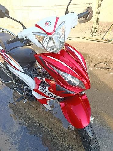 lider teker: Moped/Scooter – Sport dizayn, SKY49 prabeq 6000 - Korpus: qırmızı-ağ — 5