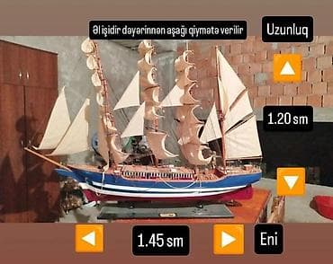 Kitablar və jurnallar: Əl işi yelkənli gəmi maketi - Tam əl işi, yüksək detallı yelkənli — 1