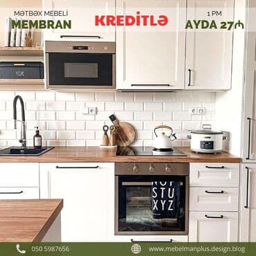 əncir cemi: Sifarişlə mətbəx dəsti, Özü çəkən petlələr, Sadə laminat, Kredit var, Pulsuz çatdırılma — 21