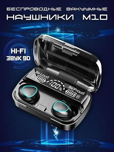 sesguclendirici: M10 simsiz qulaqlıq - Hi‑Fi 9D səs, gücləndirilmiş bas - Toxunuşla — 2