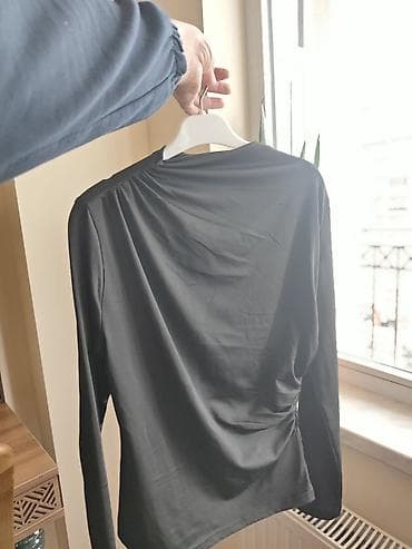 Kişi geyimləri: Qadın bluz – qara rəng, uzunqol - Model: Asimmetrik kəsimli, bir — 1