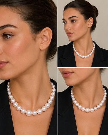 İnci kolye Pəmbə rəngli - Klassik dizaynlı, tədricən böyüyən lalafo.az -da İnci kolye Pəmbə rəngli - Klassik dizaynlı, tədricən böyüyən