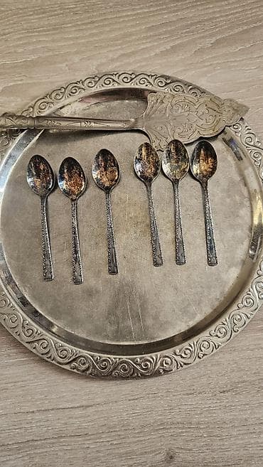 yeni il hediyye qutusu: Çay dəsti, rəng - Gümüşü, Metal — 1